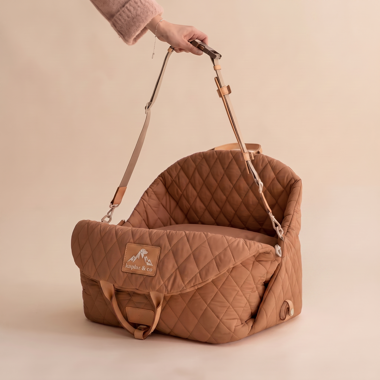 Sac de Transport pour Chien Kaplar & Co — Matelassé Premium, Cuir Végétal