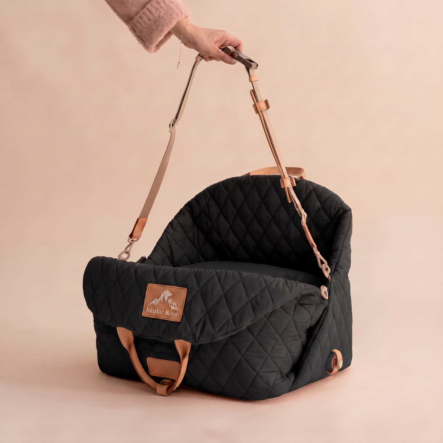 Sac de Transport pour Chien Kaplar & Co — Matelassé Premium, Cuir Végétal