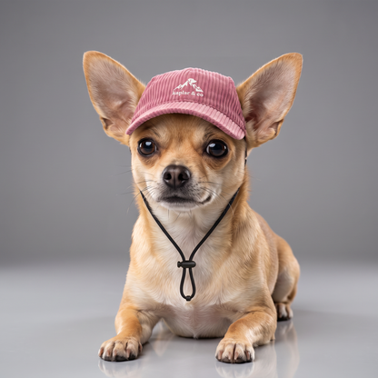 Chien chihuahua portant la casquette Kaplar & Co Rose